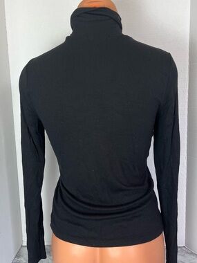 Marine Layer Black Long-Sleeve Turtleneck Top
